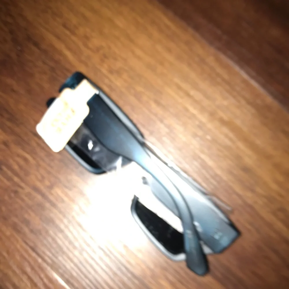 Frye & Co Translucent Blue Retro Style Slim Rectangle Sunglasses NEW